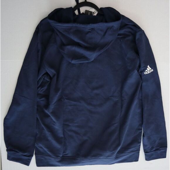 Adidas GL9579 Men's Sz XL Collegiate Navy Blue A432 Fleece Hoodie Sweatshirt - Picture 8 of 8